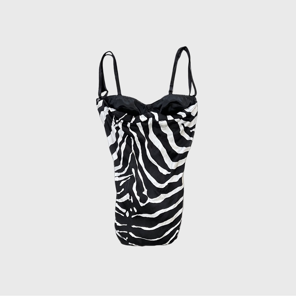 DOLCE & GABBANA ZEBRA PRINT BUSTIER TOP
